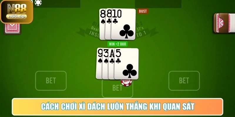 Cách Chơi Xì Dách Luôn Thắng Với Chiến Thuật Chuẩn Từ N88 2 Cách chơi Xì Dách luôn thắng khi quan sát cách nhà cái hành động