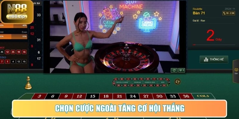Chọn cược ngoài tăng cơ hội thắng