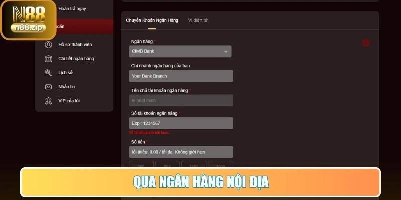 Qua ngân hàng nội địa