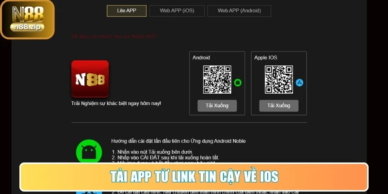 Tải App N88 - Hướng Dẫn Chi Tiết Và Lợi Ích Cho Người Chơi 2 Tải app từ link tin cậy về iOS